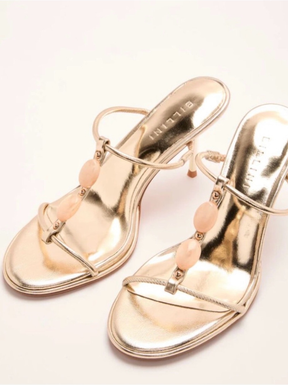 Vici x Billini Gold Jaide Gemstone Metallic Mule Stilleto Heel 9